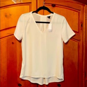 Ann Taylor mixed media short sleeve top
